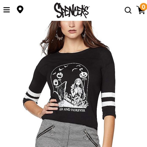 Spencer's Tops - The nightmare before Christmas tee disney spencers